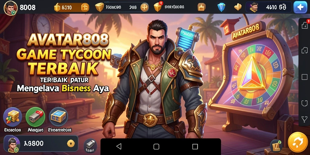 Screenshot gameplay <strong>AVATAR808</strong> yang menampilkan strategi bisnis yang cerdas.