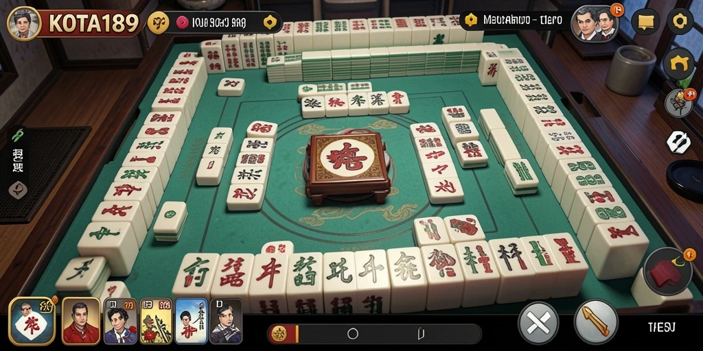 Tampilan gameplay KOTA189 yang menarik dan penuh tantangan Mahjong.