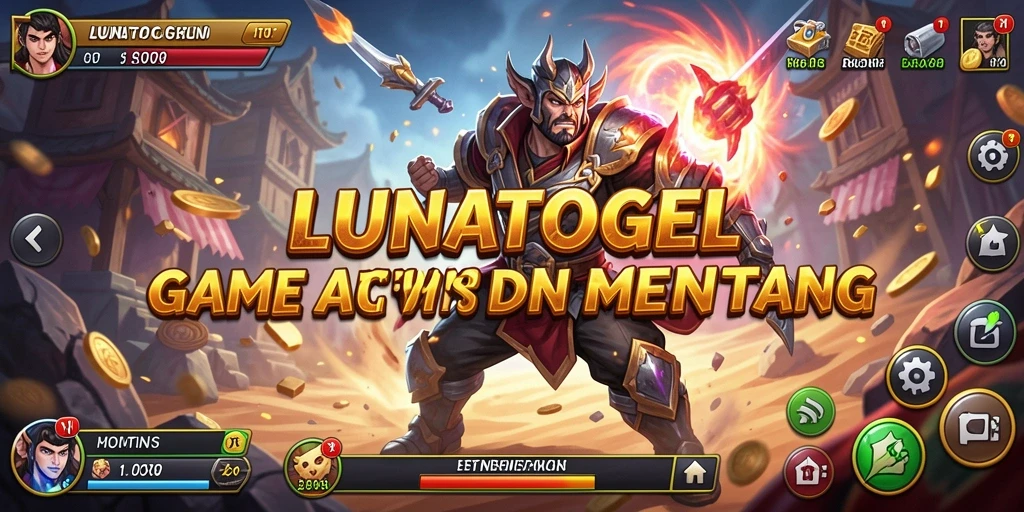 Screenshot LUNATOGEL menampilkan aksi seru dalam pertempuran melawan musuh.