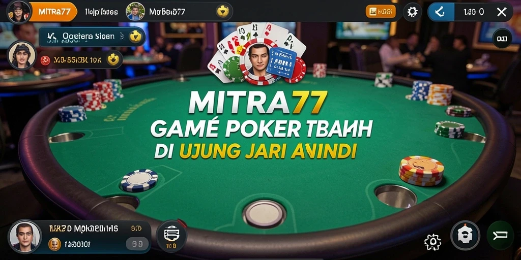 Tampilan gameplay Poker yang seru di MITRA77.