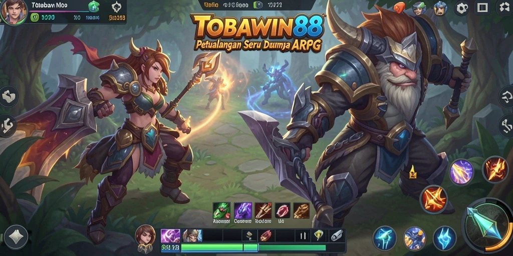 Tampilan gameplay TOBAWIN88 yang memukau untuk petualangan ARPG.