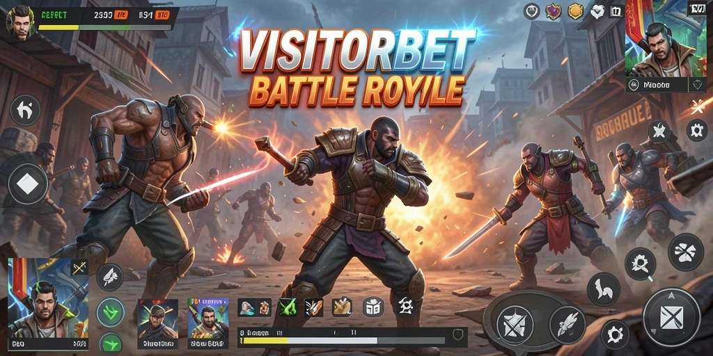 Tampilan gameplay seru dalam battle royale VISITORBET.