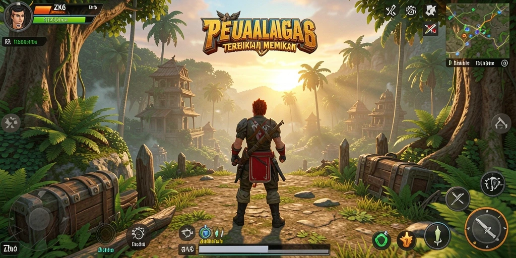 Tangkapan layar ZK6 menunjukkan petualangan mendebarkan di dunia terbuka.